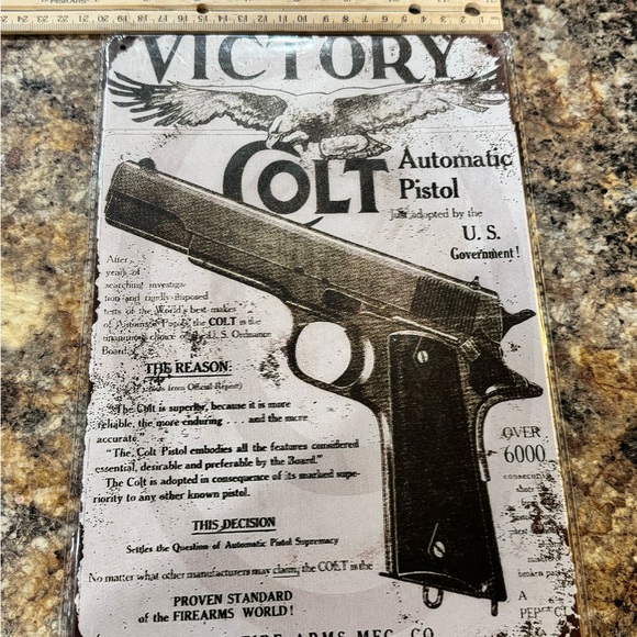 Vintage Metal Sign - Black - Picture 1 of 3